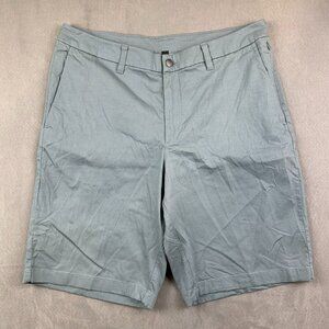 Lululemon Men Shorts 36 Light Blue Chino ABC Commission Qwick Oxford 11" Relaxed